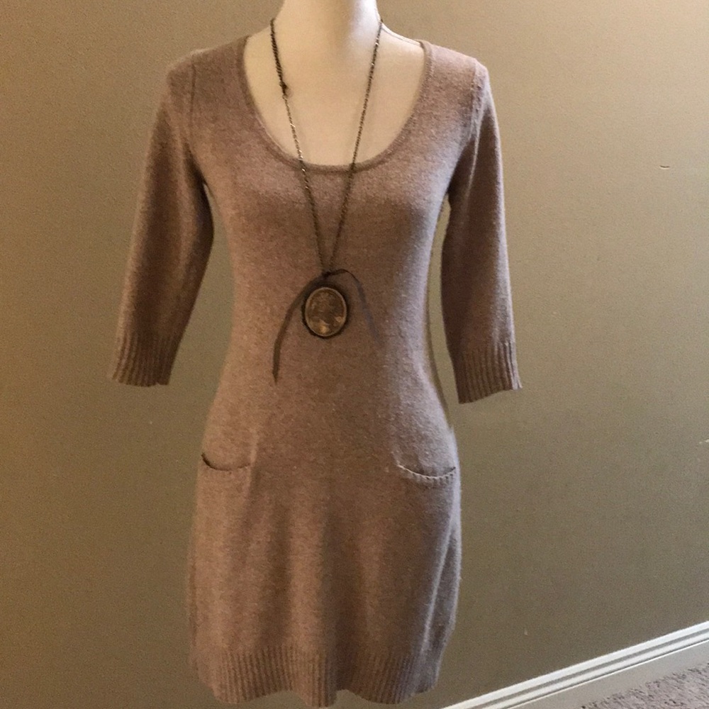 Old navy small sweater tunic/dress light brown